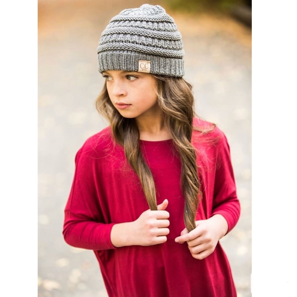 Kids Gray CC beanie